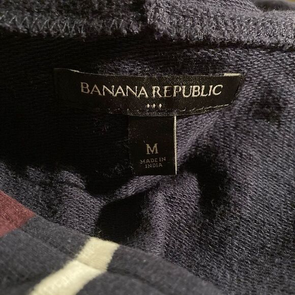 Banana Republic Sweatshirt Men’s Size M Hoodie Pop Stripe New Eclipse - Picture 5 of 6